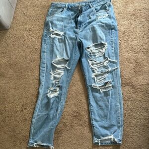 American Eagle Ripped Destroyed Denim Jeans - High Waisted